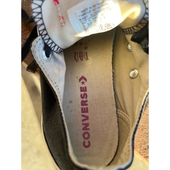 Converse All Star Low Top Black with Red Flowers Size 3 (WS75) - Picture 9 of 14